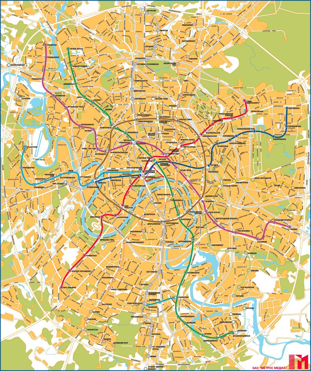Карта города метрополитена города москвы