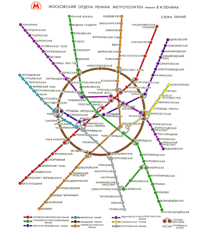 Схема метро москвы схема