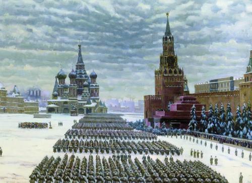 Константин Юон &quot;Парад на Красной Площади в Москве 7 ноября 1941 года&quot;