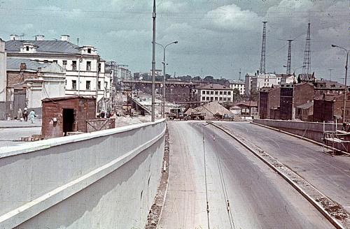 строительство Ульяновской эстакады по Садовому кольцу в 1963 году